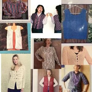 Crochet Crafting Kit 10 Womens Vintage Patterns Hook Bag Yarn Tote Crafters Lot